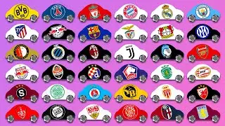 Car Race - Champions League Team Cars vs Footballs