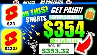 Just (Copy - Paste) Youtube shorts earn money || Copy paste youtube video earn money  $96/mo