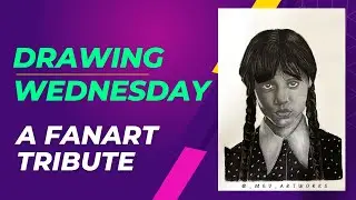 Drawing Wednesday: Sketching and Shading Tutorial | #wednesday #mgvartworks #jennaortega #netflix