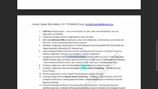 OIM,OAM - 11.1.2.2 Online Course Agenda - Overview of SSO of OBIEE, X.509, BI Reporting