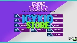 Premium Overlay - Star Shopping Neon Premium Overlay - PSD - Premium Download