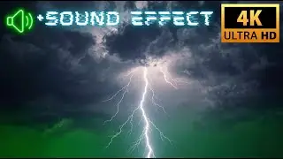 4K Vertical Lightning Strike Green Screen VFX Dramatic Thunderstorm