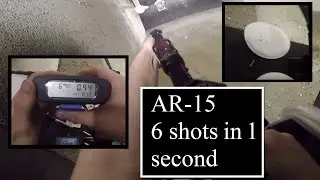 Shooting Fast AR-15 6 shots in 1 second Hiperfire Eclipse trigger!