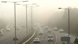 Foggy day Travel on city Roads #kuwaitview #travelvlog #roadtrip#enjoy #chill #winter 