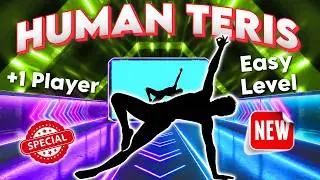 HUMAN TETRIS One Player | Immersive Interactive Warm Up | Easy Level