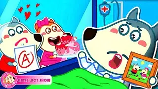 Little Lucy Show 🎀 Daddy Got Sick 😰 Lucy & Wolfoo Help Daddy Feel Better | Family Love Lesson