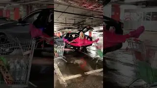 Stretching on the parking 