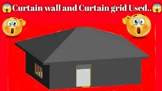 Curtain wall and Curtain grid Used in Revit Architecture....#07...🏡🏡...in ಕನ್ನಡ