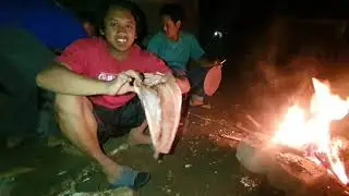 Hasil Mancing ikan toman , langsung di panggang