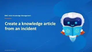 Create a knowledge article from an incident