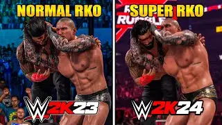 WWE 2K24 vs WWE 2K23 ( Finishers Comparison )