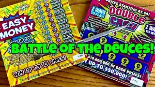 BATTLE OF THE DEUCES! Florida Lottery Easy Money VS Double Cash $2 scratch off tickets ￼