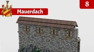 #008 Roof for the Castle Wall - BUILDING A CASTLE WITH LEGO AND OTHER BRICKS