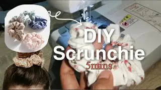 How to make a SCRUNCHIE | Scrunchie DIY | easy sewing project|