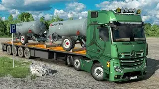Mercedes Actros MP5 Water Tank Delivery | Euro Truck Simulator 2 Nordic Horizon 1.57 