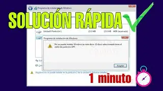 Solucion No Se Puede Instalar Windows En Este Disco El Disco Seleccionado Tiene El Estilo GPT