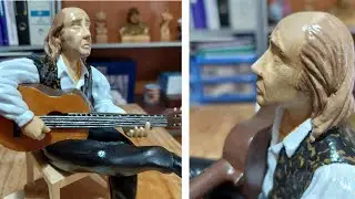 Como pintar una figura de madera con acrílicos. #woodcarving #art #sculpture #tallado #arteenmadera