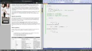 5.2 Operator precedence and associativity, continued
