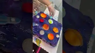 Galaxy Pull Apart Cake | #RealTimeDecorating