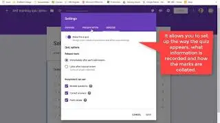 Self marking Quiz in Google Forms.