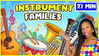 Music Instrument Families for Kids |Orchestral, Keyboards, Electric | 27 mins | Miss Jessica's World