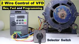 Control VFD by only 2 wire and also Run the Motor in Reverse Forward Direction 