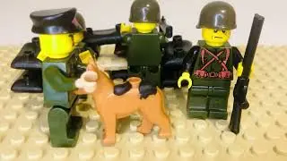 Lego soldiers building a fortification