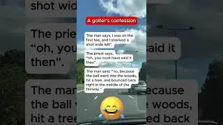 Funny Jokes | A golfer goes to the priest for confession. | #funny #joke #humor