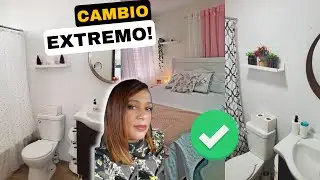 CAMBIO EXTREMO Habitacion Y Baño | Renovacion Estetica tipo Pinterest | CAMBIO TOTAL A BAJO COSTO
