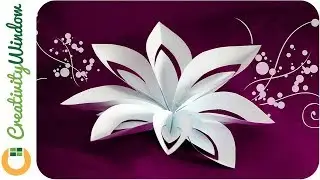 Layered Paper Flower Cutting and Folding Technique