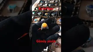 Kehribar gümüş yüzük