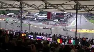 HUGE CRASH Formula 1 - Spa Francorchamps Belgium 2-9-2012 (Grandstand Gold 8)