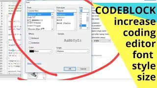 how to Change code block coding editor font size color