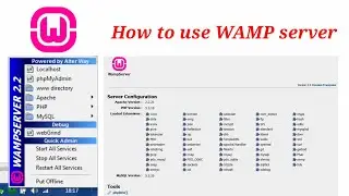How to use wamp server on windows 10