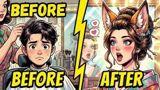 TG TF boy to girl TG (Kitsune) Body change Gender bender