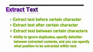 Excel Extract Text