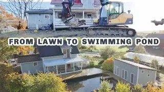 I turned my farmhouse lawn in a NATURAL SWIMMING POND for €8000