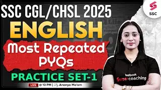 SSC CGL English Previous Year Solved Paper | Set-1 | SSC CGL English Classes 2025 | By Ananya Ma'am