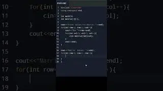 How To Get Values In Matrix Using C++