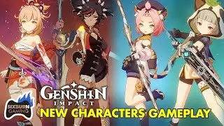 GENSHIN IMPACT New Characters Gameplay Showcase Yoimiya, Diona, Xinyan and Sayu