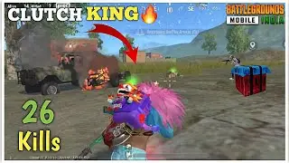 🔥CLUTCH KING - 26 Kills Solo vs Squad Gameplay🥵 - Pubg mobile lite