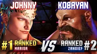SF6 ▰ JOHNNY (#1 Ranked Marisa) vs KOBAYAN (#2 Ranked Zangief) ▰ High Level Gameplay