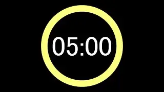5 Minute Countdown Timer with alarm, without music [for work/study]