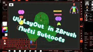 การเรียง  UV LayOut  โมเดลหลายชิ้น  ด้วย ZBrush / Uv Master / Export Texture