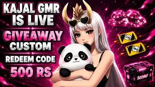 😱GIVEAWAY 🎁 CUSTOME REDEEM CODE 🧧500 RS😱 KAJAL GMR IS LIVE