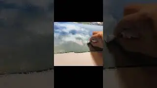 Watercolor lifting clouds with a tissue #painting #watercolor