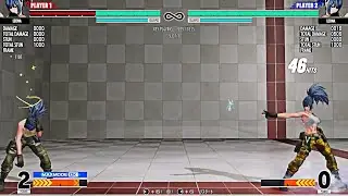 KOF XV:  LEONA (2nd position) corner 4 bar stun combo