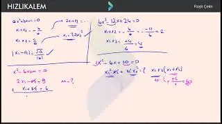 2 Dereceden Denklemelr 2 Kökler ile Katsayılar Arasındaki İlişkiler