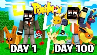 I SURVIVED 100 DAYS in MINECRAFT Pixelmon... (HELP)