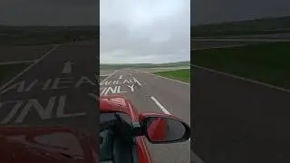 Crossing the runway of the Sumburgh Airport Mainland Shetland islands